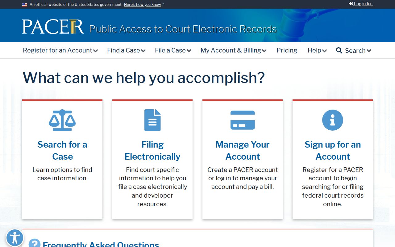 Foard County court docket research through the federal PACER case search