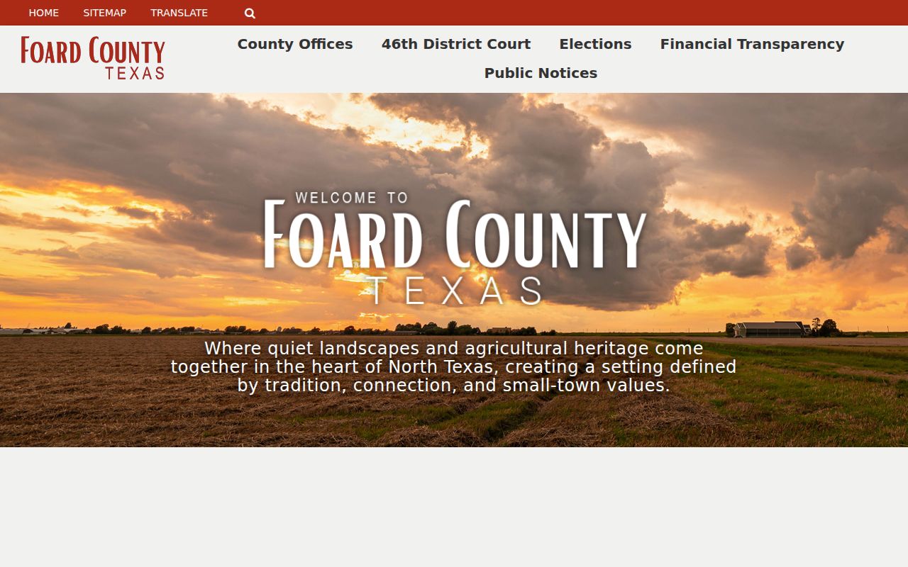 Foard County court docket access at the county courthouse